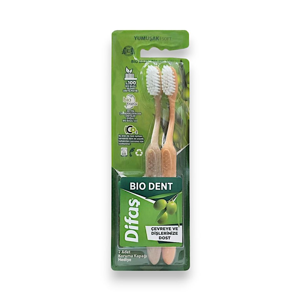 Difaş Bio Dent Bio Bazlı 2'li Diş Fırçası Yumuşak