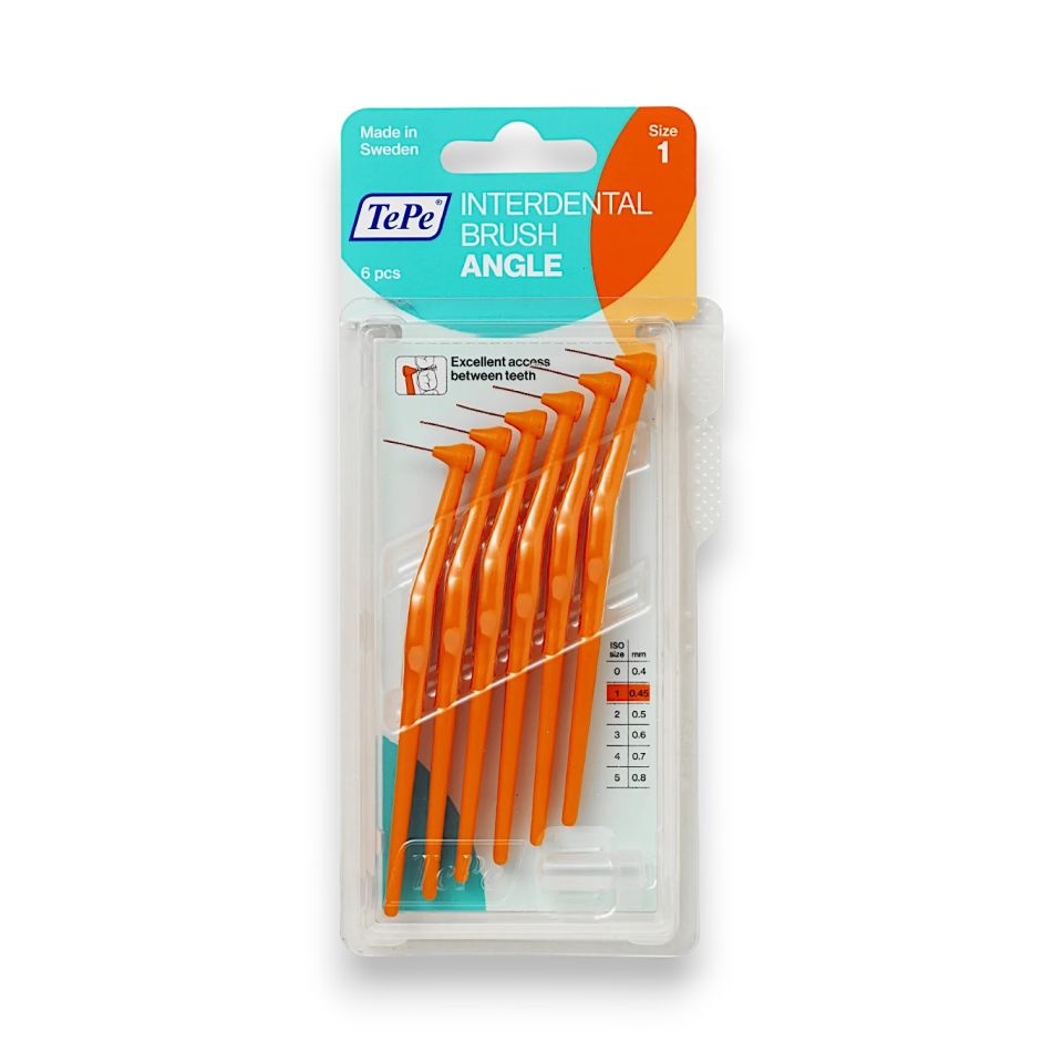 Tepe Angle Saplı Arayüz Fırçası Turuncu 0,45 mm 6'lı
