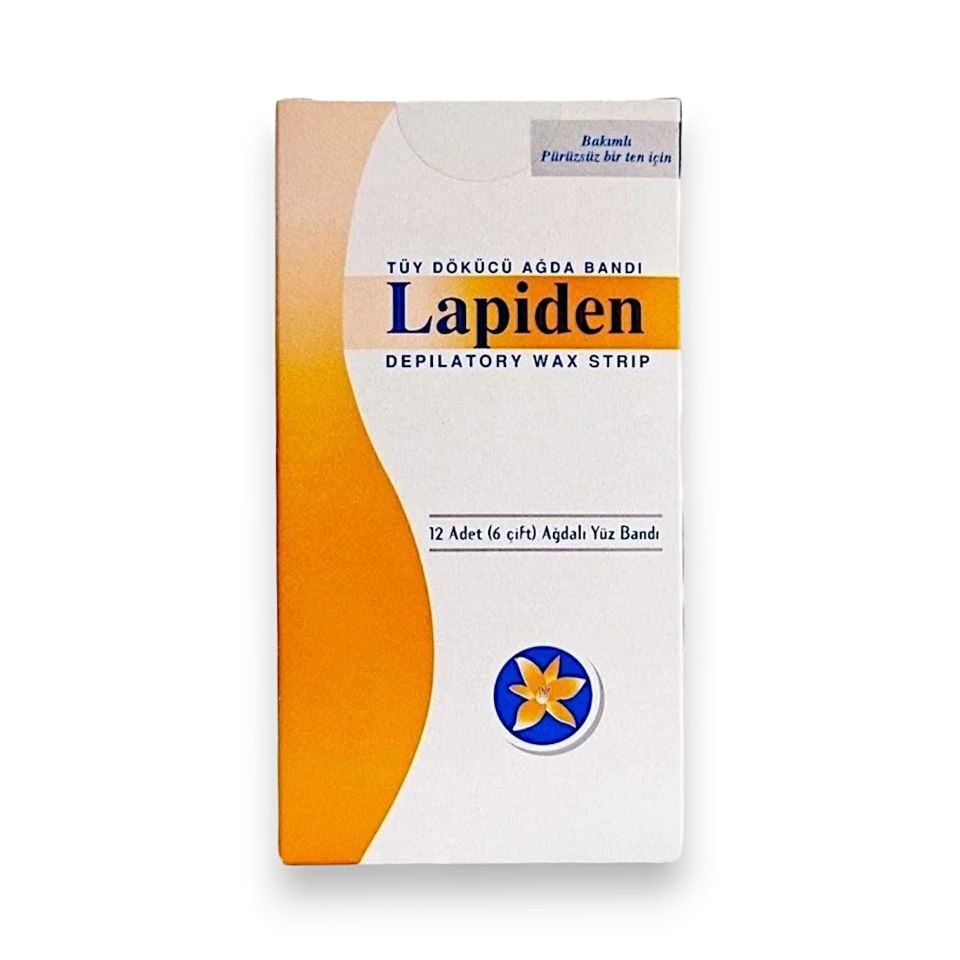 Lapiden Yüz Için Tüy Dökücü Ağda Bandı (6 Çift) 12 Adet