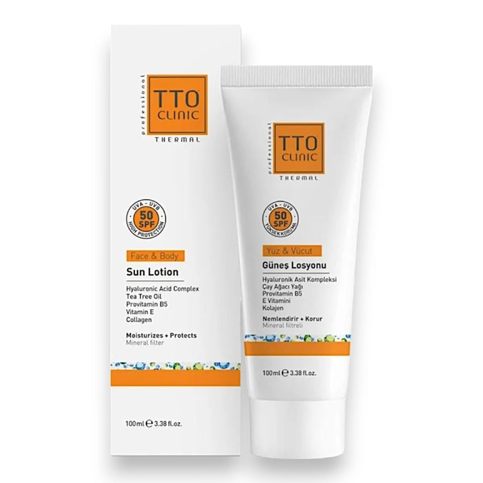 TTO Clinic Yüz ve Vücut Güneş Losyonu Spf50 100 ml