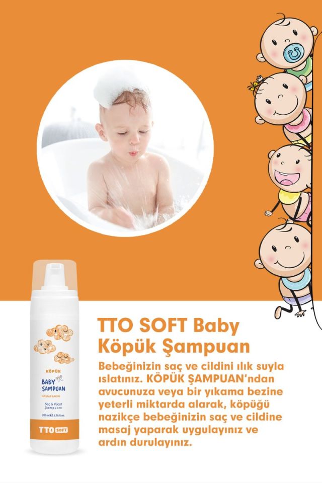 TTO Soft Bebek Köpük Şampuanı 200 ml