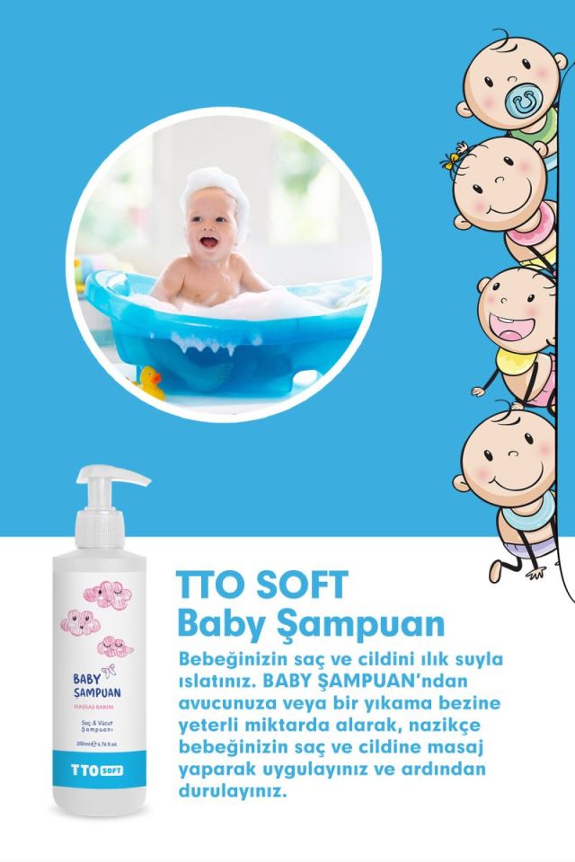 TTO Soft Hassas Bakım Bebek Şampuanı 200 ml