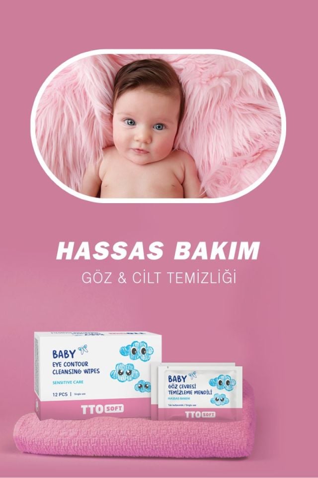 TTO Soft Baby Göz Çevresi Temizleme Mendili 12 Adet