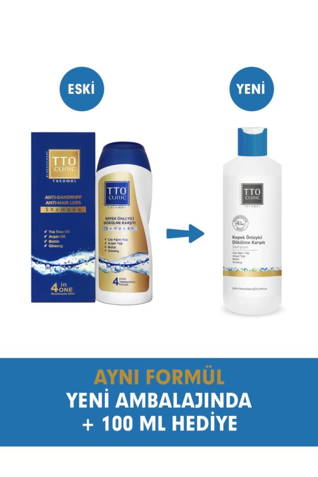 TTO Clinic Kepek ve Dökülme Karşıtı Şampuan 400 ml