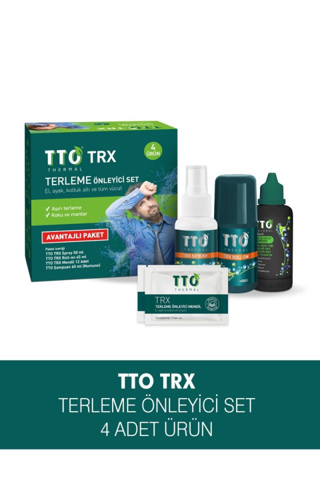 TTO Terleme Karşıtı Set (Sprey, Roll-on, Mendil, Şampuan)