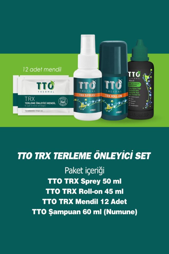 TTO Terleme Karşıtı Set (Sprey, Roll-on, Mendil, Şampuan)