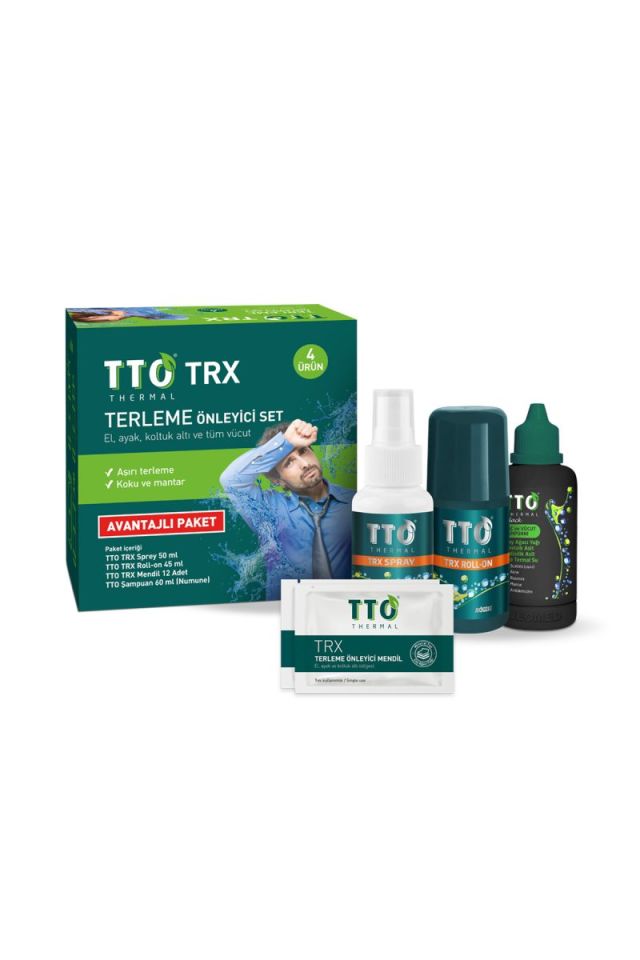 TTO Terleme Karşıtı Set (Sprey, Roll-on, Mendil, Şampuan)